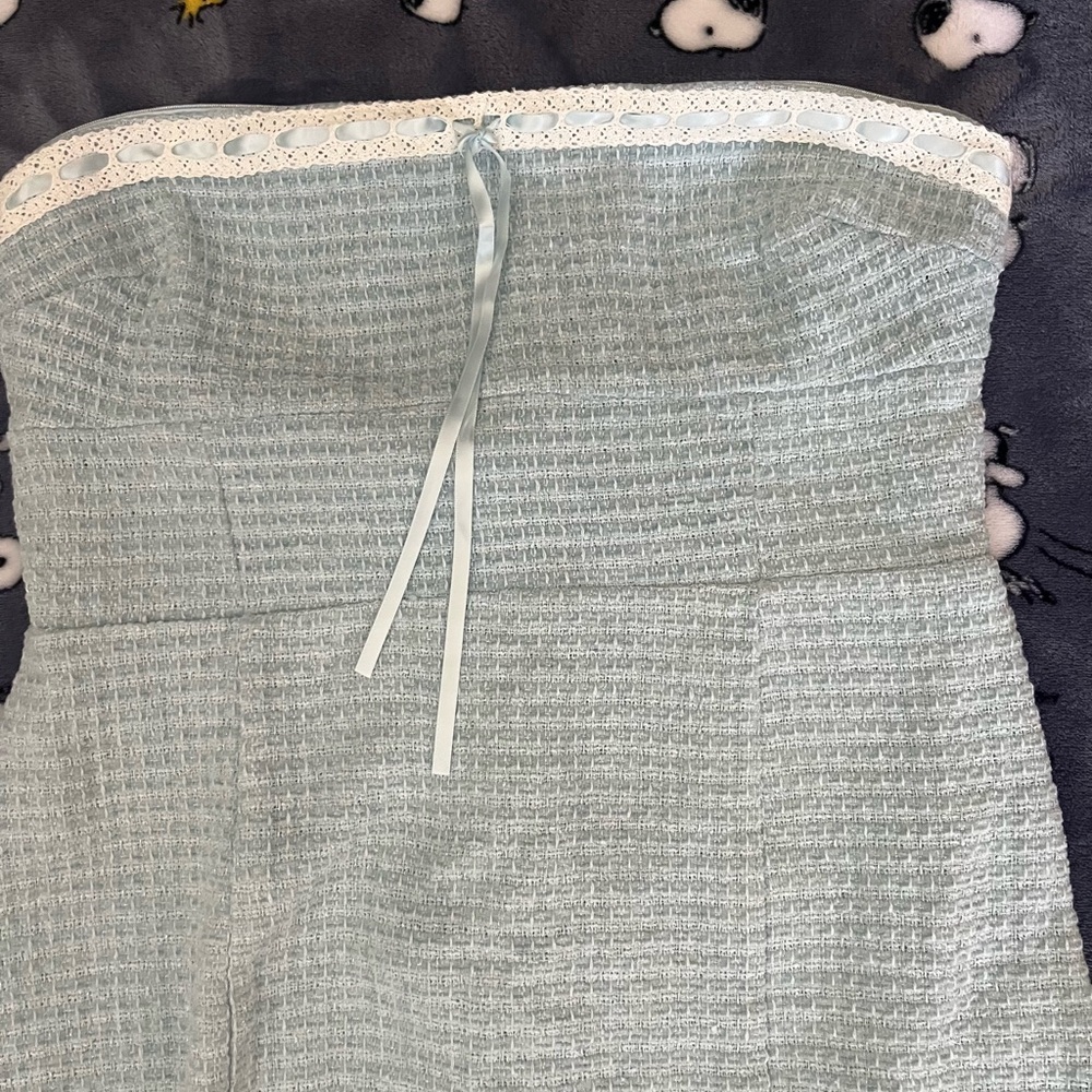 Altar'd State Light Blue Strapless Dress